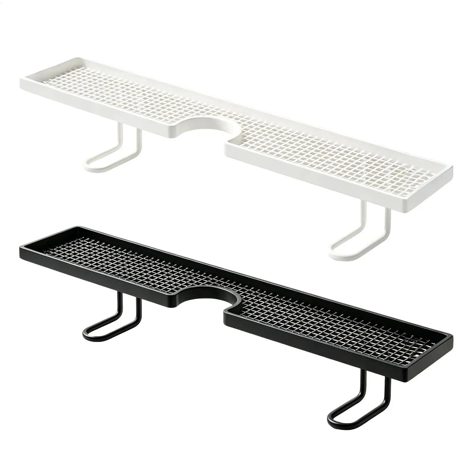 Bathroom Sink Shelf No Drilling Floating Display Rack Easy Drainage Countertop Organizer For Kitchen Bathroom Pantry Counter
