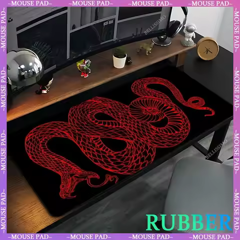 Design mouse pad popular large size gaming keyboard pad mouse pads red line snake Carpet rubber desk mats gaming laptop mousepad