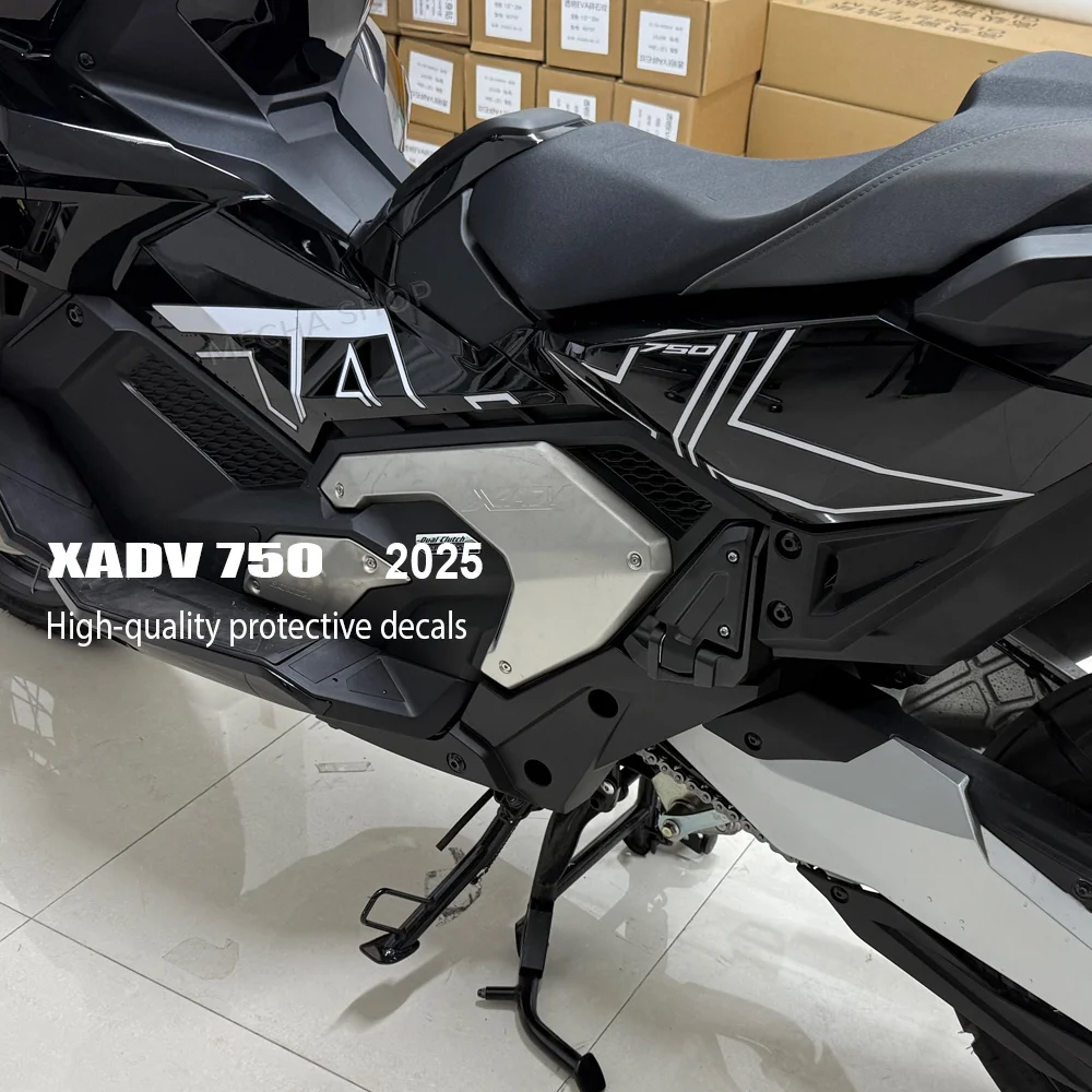 

For XADV 750 X ADV 750 2025 2026 Fairing Sticker Body Decoration Decals Anti-Scratch PVC Glossy Silver Sticker