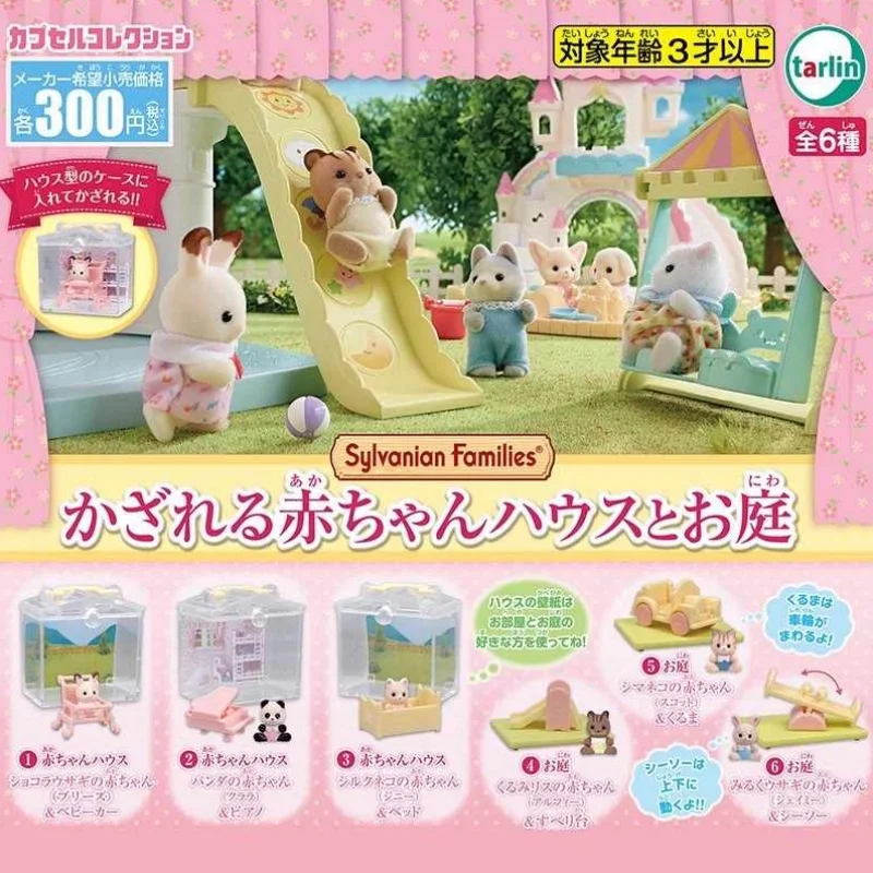 Anime Sylvanian familias cápsula juguetes coleccionables modelo Ternurines niñas figuras casa de muñecas muebles lindos bichos regalo juguete