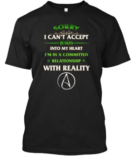 ATHEIST REALITY CHARITY Tee T-Shirt Made in the USA Size S to 5XL