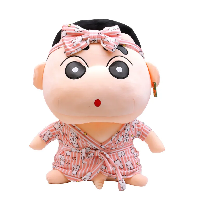 85cm Super Big Size New Bathrobe Crayon Shin Chan Doll Anime Plush Fill Doll Anime Throw Pillow Doll Stuffed Animal Gift