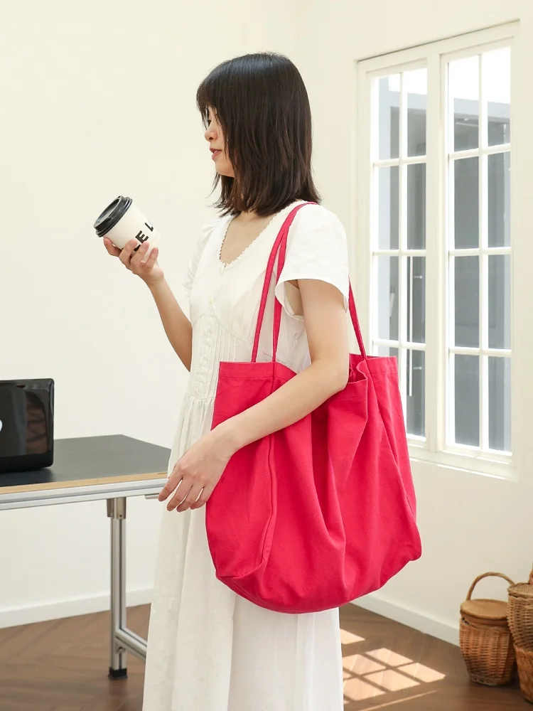 

Casual Canvas Tote Bag ex Large Capaci oulder Bag for Commuting And op Versatile Lazy Sle Soft Fabric Bag