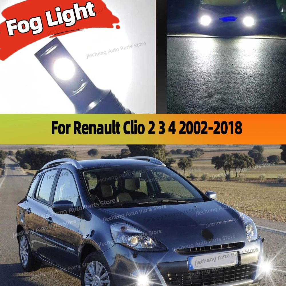 

2Pcs 25000LM H11 LED Bulbs H8 Fog Light Wireless 12V For Renault Clio 2 3 4 2002-2018 2009 2010 2011 2012 2013 2014 2015 2016