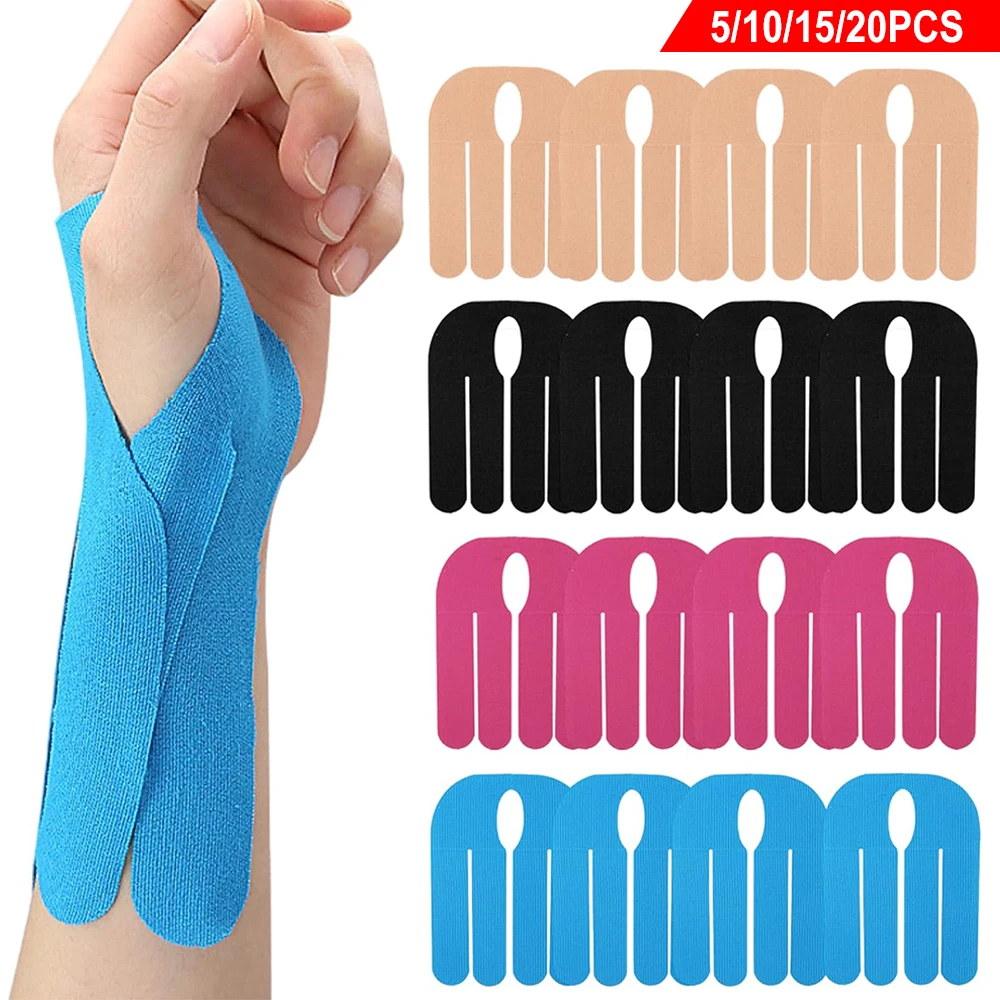 5/10/15/20 Stück wasserdichtes, vorgeschnittenes Kinesiologie-Tape für das Handgelenk, latexfreies, elastisches Sportband für Sportgelenke, Muskelunterstützung