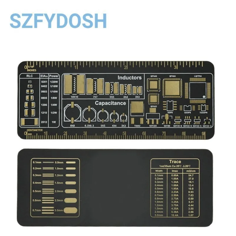 5 Type 9CM 15CM 20CM 25CM 30CM PCB Ruler Multi-functional Measuring Tool Resistor Capacitor Chip IC SMD Diode Transistor