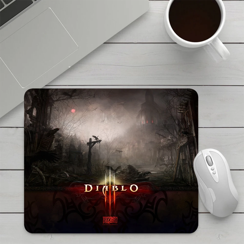 Diablo Small Gaming Mouse Pad Computer Mousepad PC Gamer Mouse Mat Laptop Office Mausepad Silicone Carpet Keyboard Mat Desk Pad