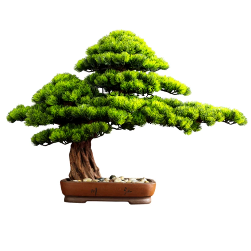 

YY Artificial Greeting Pine Bonsai Decoration Hallway Landscape Landscaping Decorations