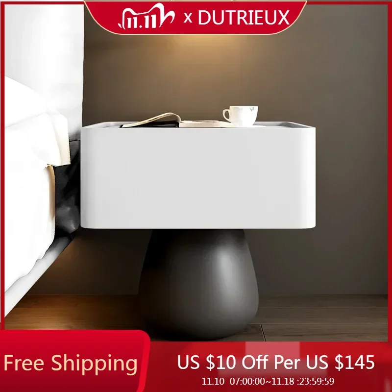 

Simple Ornaments Bedside Cupboard Nordic Aesthetic Unique Storage Nightstands Drawers Luxury Table De Chevet Home Furniture