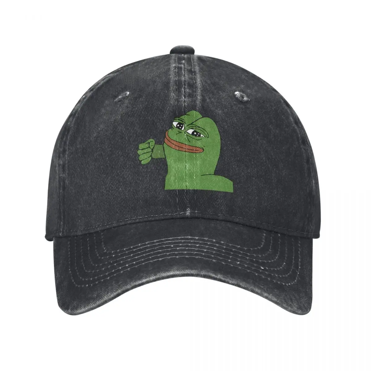 Pure Color Dad Hats Punching Meme Women's Hat Sun Visor Baseball Caps Sad Frog Peaked Cap