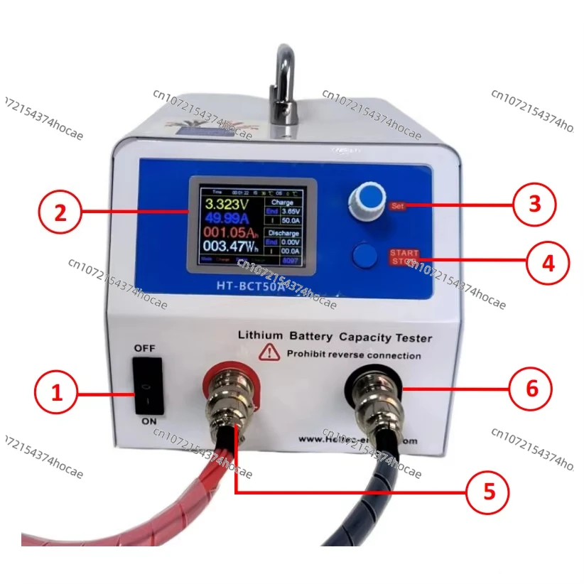 Load Detection Aging 50A Charge and Discharge Adjustable Partial Battery Capacity Tester, Lithium Ion