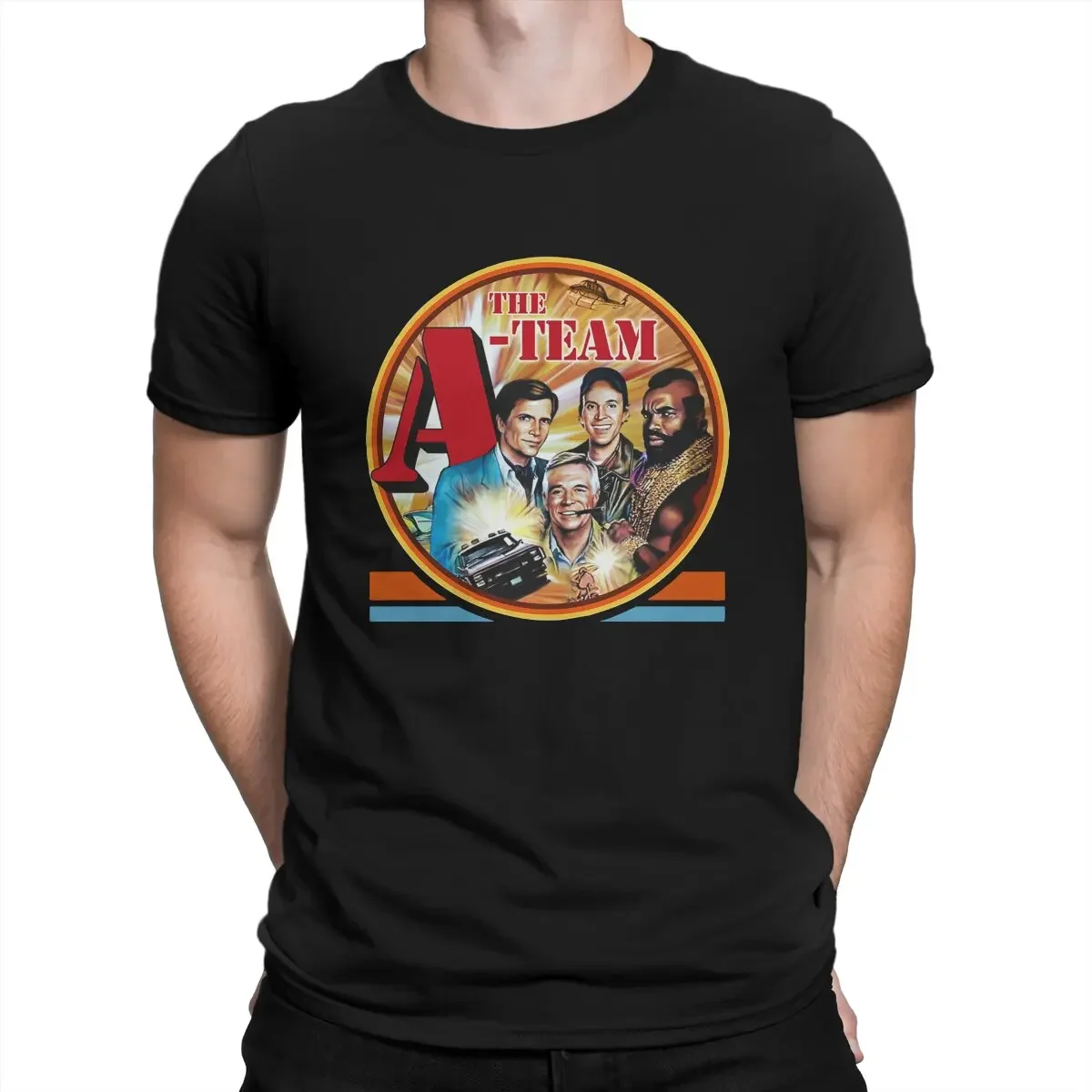 The A-Team Pure Cotton Clothes Vintage Short Sleeve Crewneck Tee Shirt Gift Idea T-Shirt Men's Flim 80s Murdock Geek T Shirts