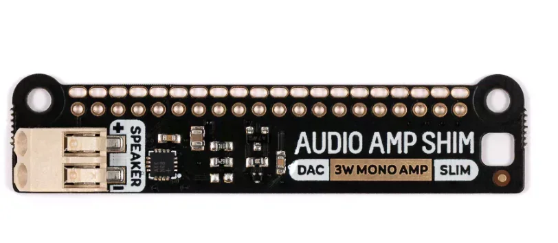 SHIM 3W Mono Audio Amplifier for Raspberry Pi 3b+ 4b 5B ZERO - External Stereo Sound Output Module