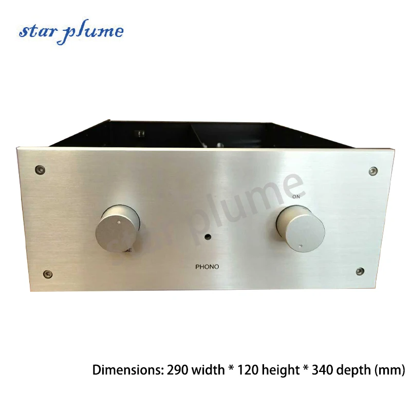 (290*120*340mm) EAR 834 Black Gold Edition Iron Aluminum Amplifier Case Preamplifier Vacuum Tube Amplifier Chassis Shell DIY Box