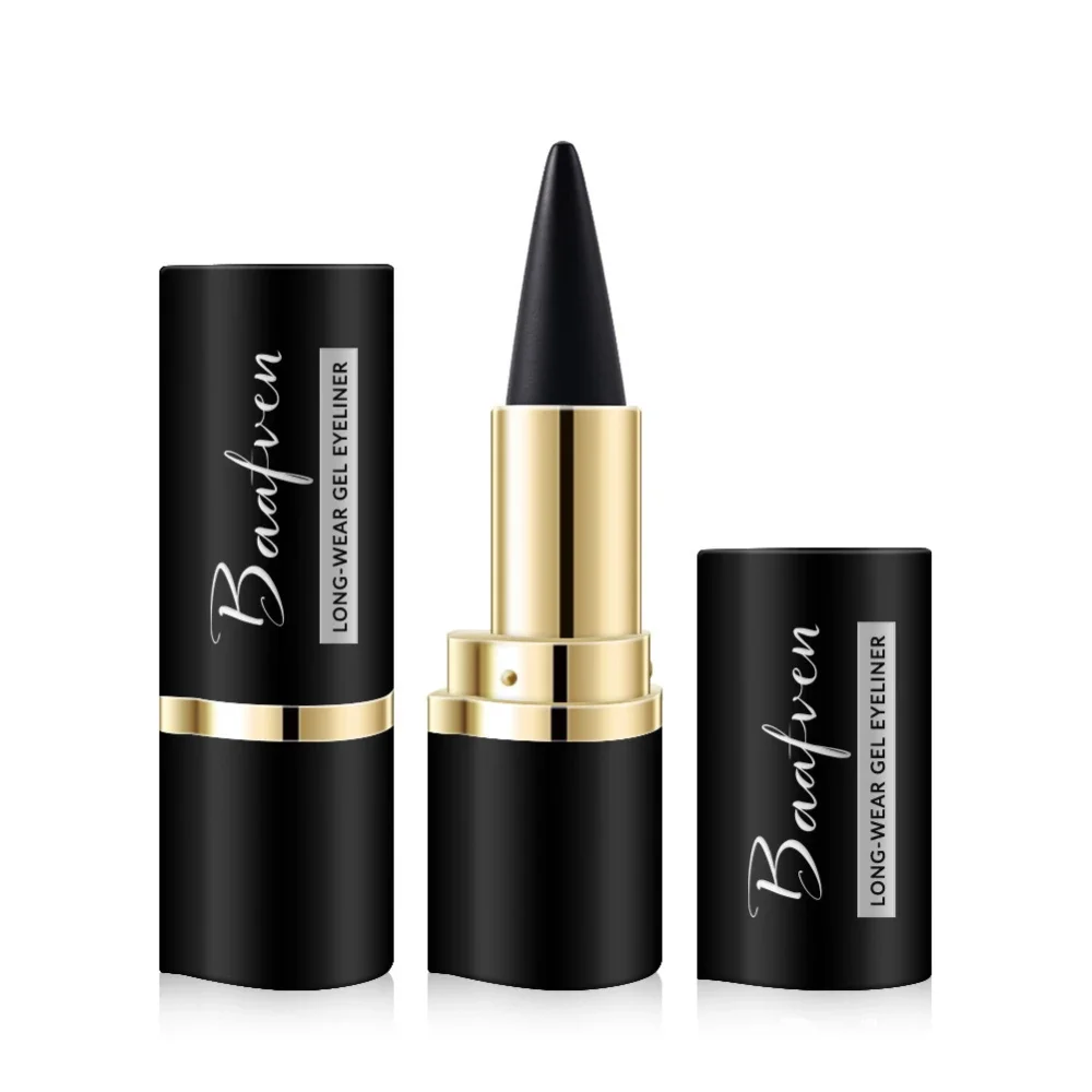 قلم تحديد عيون أسود فائق الدقة يدوم طويلاً ومقاوم للتلطخ لمكياج العيون الجريئة