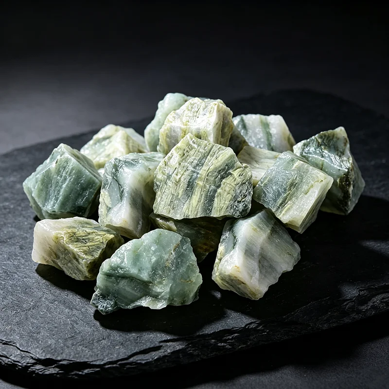 Natural Green Rutilated Quartz Rough Crystal Specimen Healing Crystal Decor Green Hair Quartz Crystal Specimen For Collection