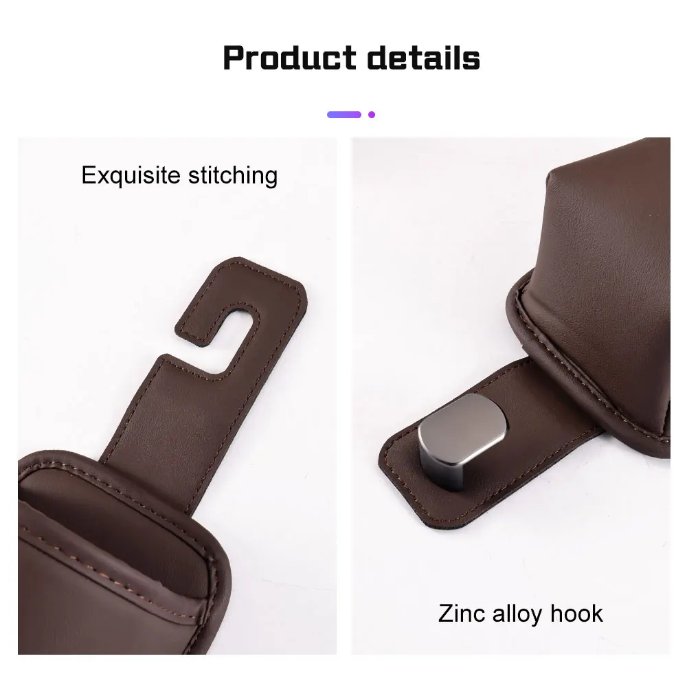2026 For EBRO S700 EBRO S800 S400 2025 Leather Car Storage Bag,Water Cup Holder,Trash Can,Auto Door Drinks Holder with Hook - view 4