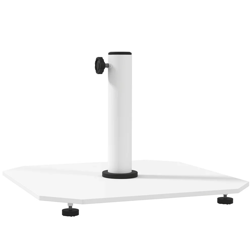 

Outdoor Umbrella Stand 41LBS Terrace Umbrella Stand Metal Built in Cement Umbrella Stand White Black