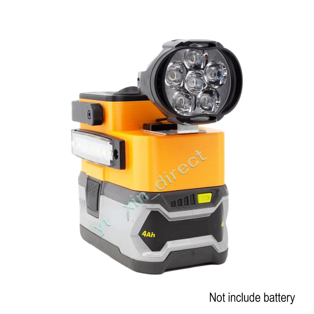 Cordless LED Work Light Outdoor Camping Lantern For RYOBI 18V Lithium Battery  (Not include  battery)