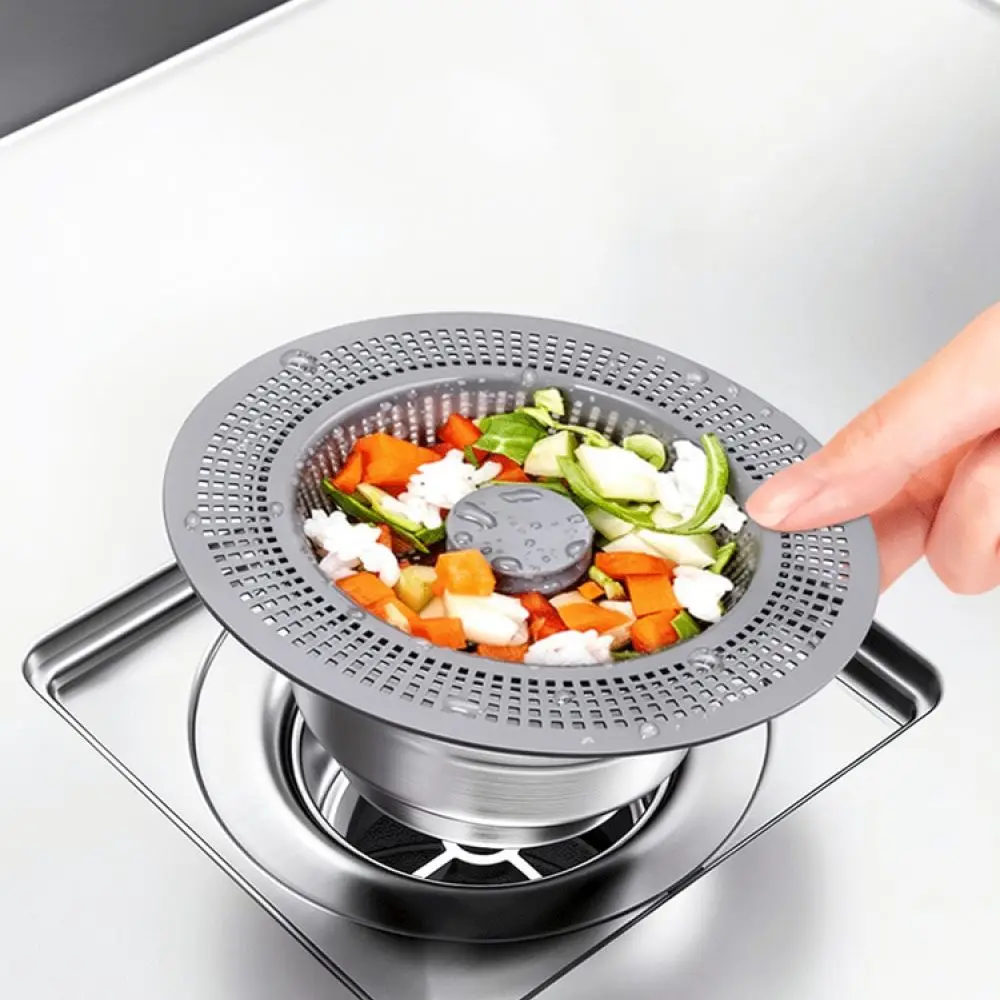 Stainless Steel Bounce Core Filter For Kitchen Sink Drain Stopper Basin Sewer Anti Clog Plug Kitchen Cleaning Accessory