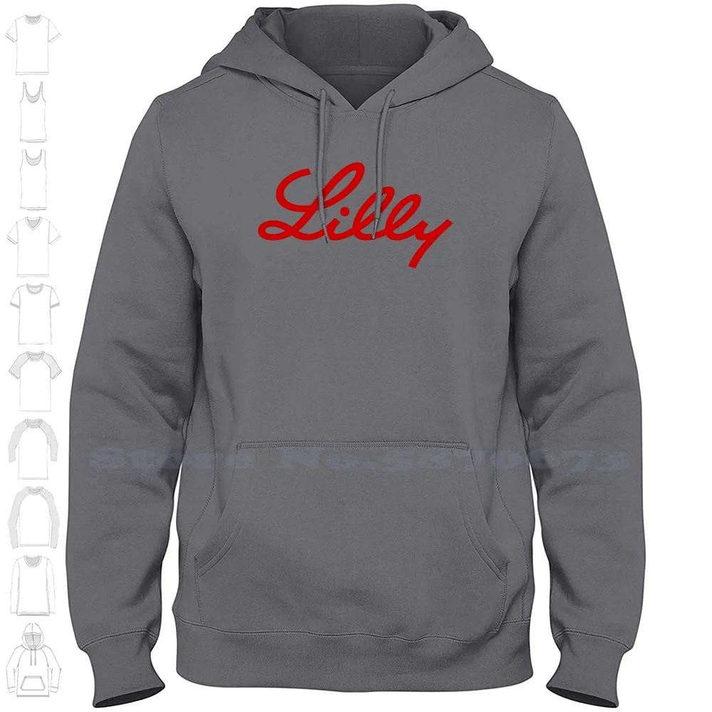 Lilly Logo Casual Clothing Sweatshirt 100% Cotton Graphic Hoodie