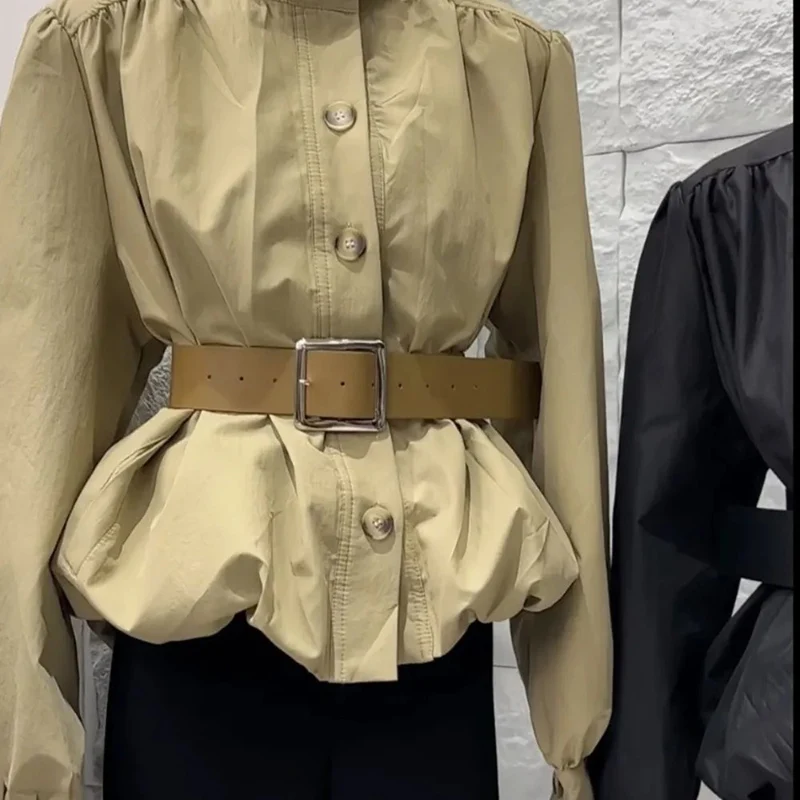 جديد غير رسمي خفيف فاخر سليم Mujer Chaqueta الصلبة كل مباراة النمط الغربي معطف Preppy قصيرة رائجة البيع مودا برعم سترة لطيف #1