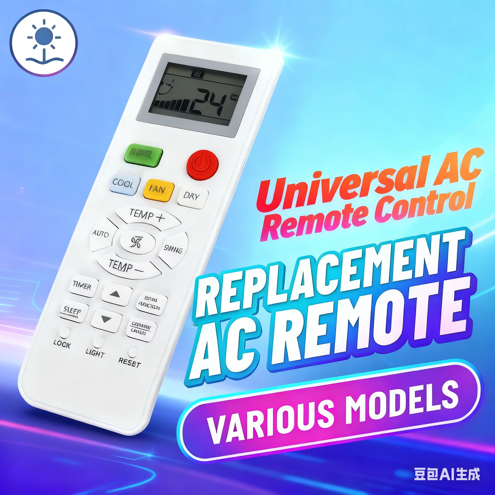 Para Haier, control remoto de repuesto para aire acondicionado, compatible con YR-HD01/YL-HD04/YR-HD06/YL-HD02/HA-0361, compatible con Haier AC.