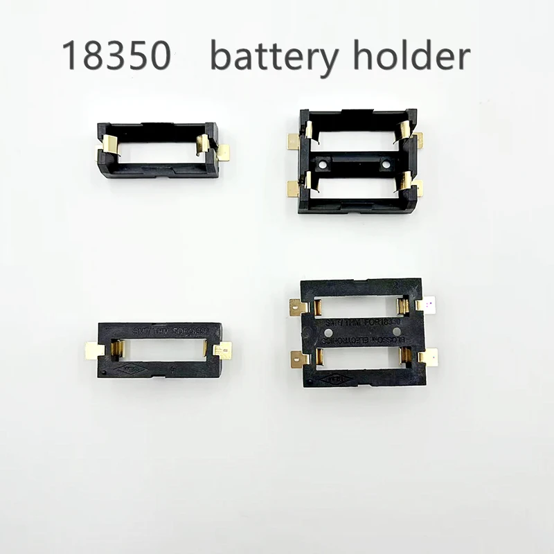 1x 2x 18350 Battery Holder Smd Smt Batteries Case Storage Box Nylon With Bronze Pins 1 2 Slot