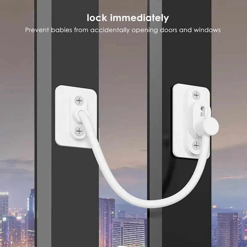 Window Limit Lock Window Door Safety Restrictor Limit Lock Thick Lock Head Safety Lock For Drawers Cupboards And Refrigerator