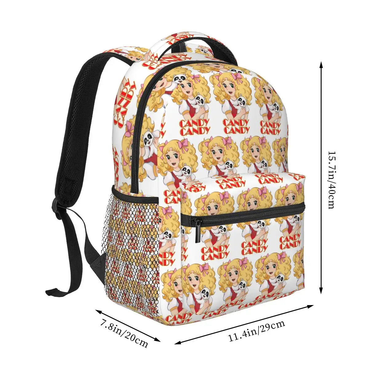 Candy Candy Cartoon Anime Backpack Hot Sale Daypack Large Capacity Boys Girls BookBag School Bag Shoulder Bags for Men Women