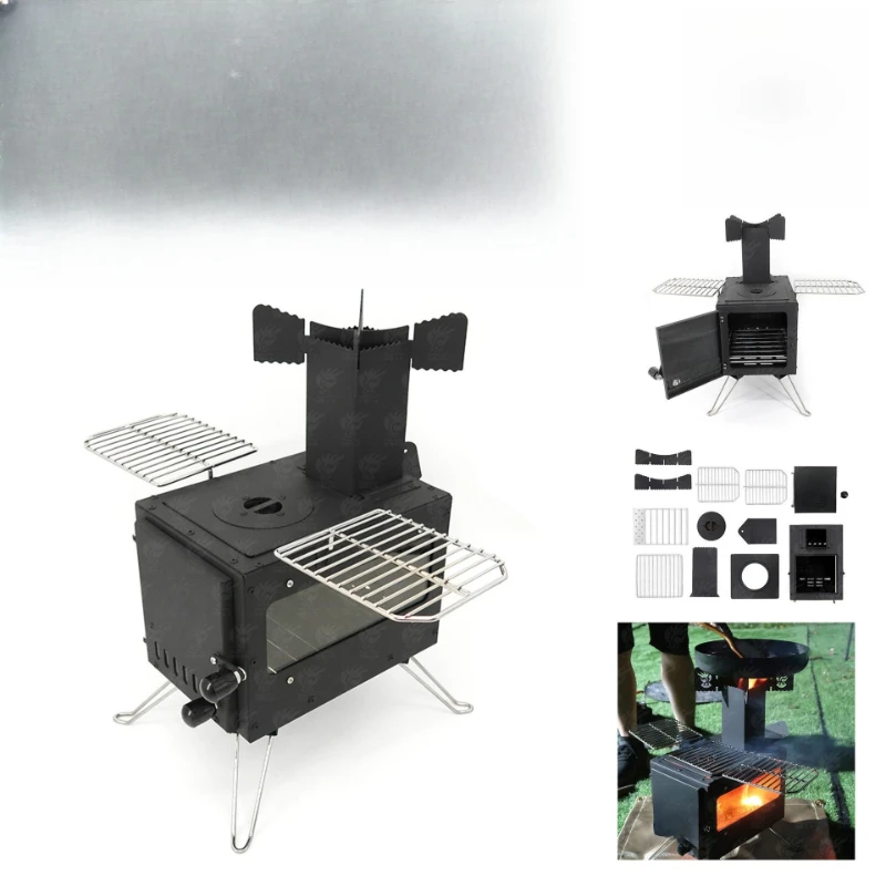 

Camping picnic outdoor grill, picnic rocket , portable folding wood stove