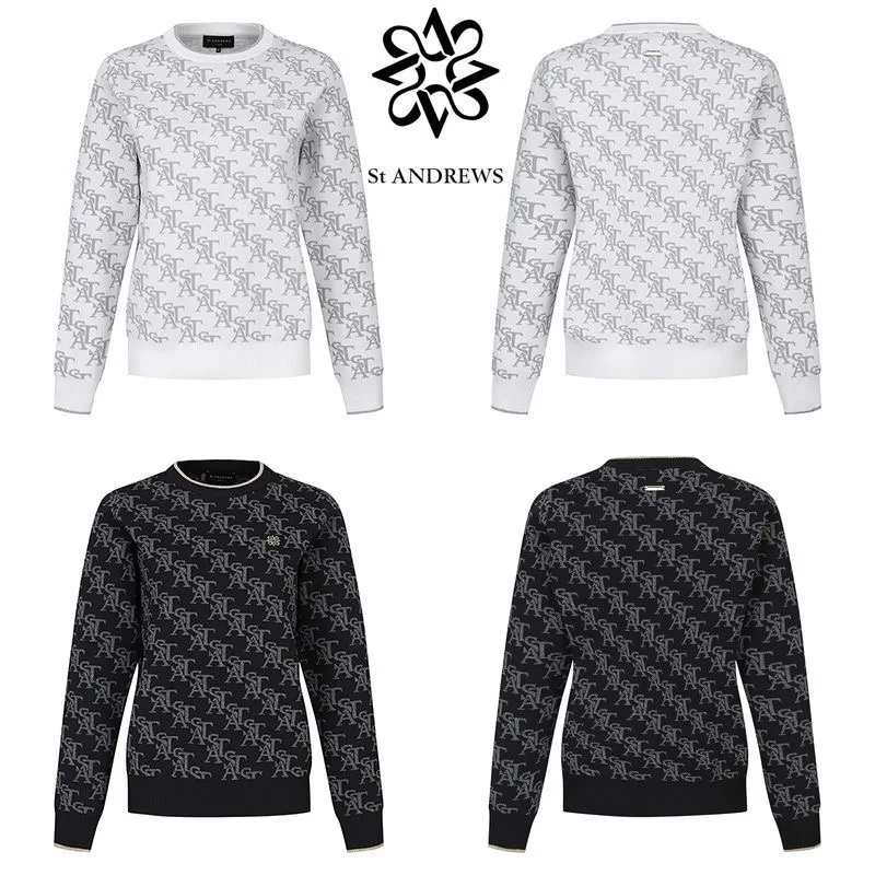 St ANDREWS Women Plaid Long Sleeve Golf Top Slim Fit Casual Sports Shirt Christmas Gift