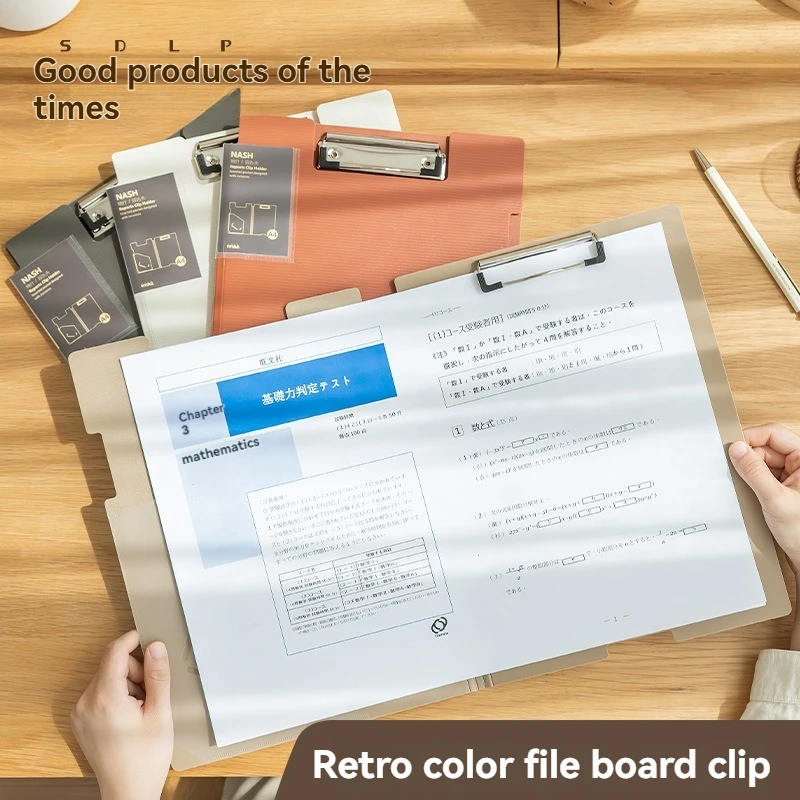 A4 Transparent Folder With Single Strong Clip Large Capacity For Storing Documents Contracts And Office Supplies