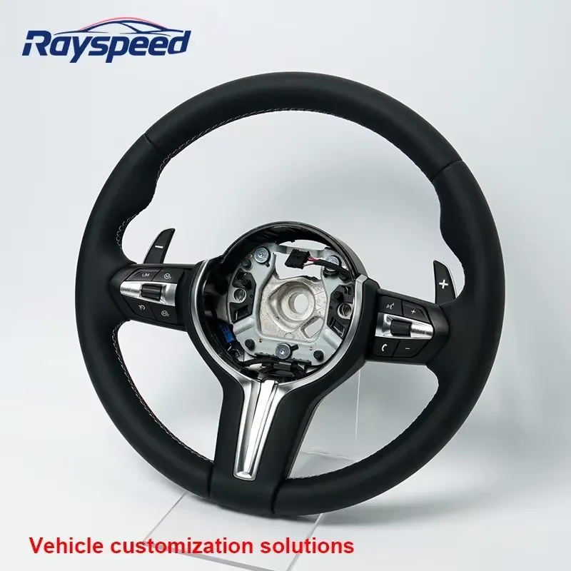 【Customizable】 Carbon Fiber Leather Steering Wheel Sporty Racing Design Custom Fit for M3 M4 M5 M6