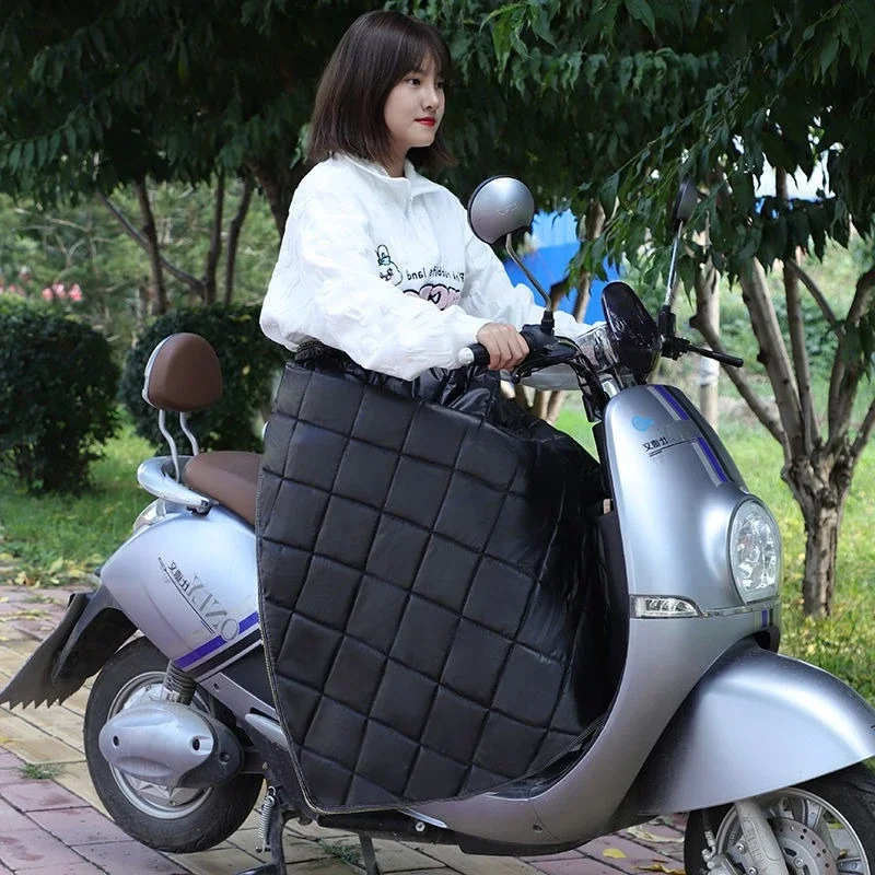 

Velvet Lined Motorcycle Windproof Skirt Winter Warm Waterproof Apron Thickened Knee Protection Riding Gear for Women Men
