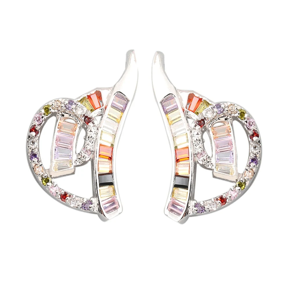 

2*2 мм разноцветный топаз 925 пробы ED152