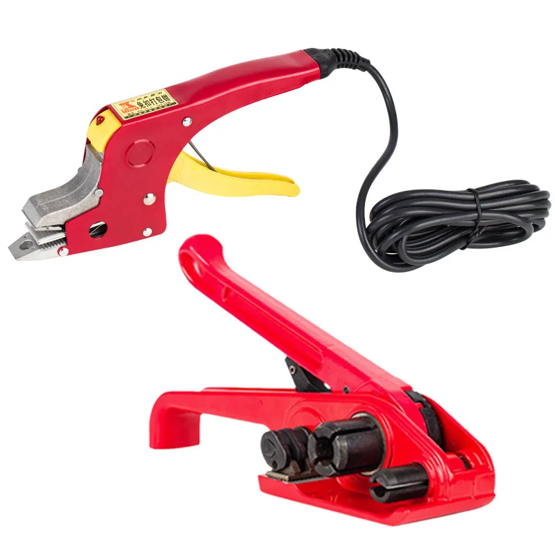 One Set Electric Welding Strapping Heating Tool Manual Seal Strapper Banding Handy Straps Tightener Tensioner Machine 220V