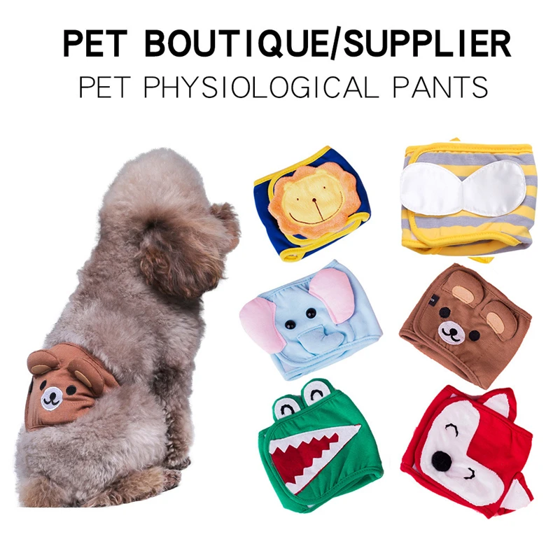 Soft Cotton Male Dog Physiological Panties Belt Lovely Outdoor Pet Safety Underwear for Medium Big Dog Boy Shorts Puppy Products