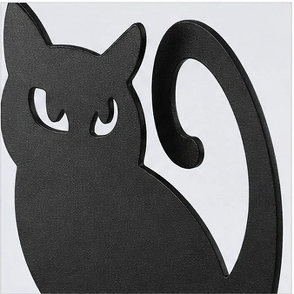 Cat-Shaped Metal Bookends, 2pcs Stylish Book Holders for Home, Office, Desktop Organization & Magazine Storage