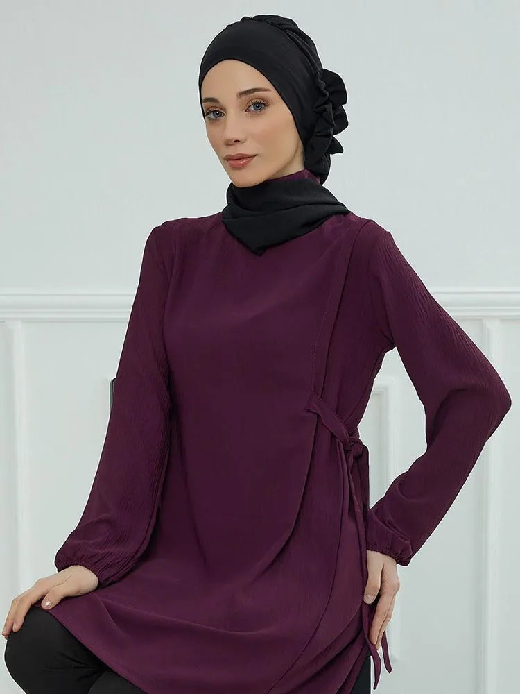 Muslim Hat Hijabs For Woman Cap Hijabs for Women Islamic Turban Hat Ladies Head Scarf Wrap Flower Design