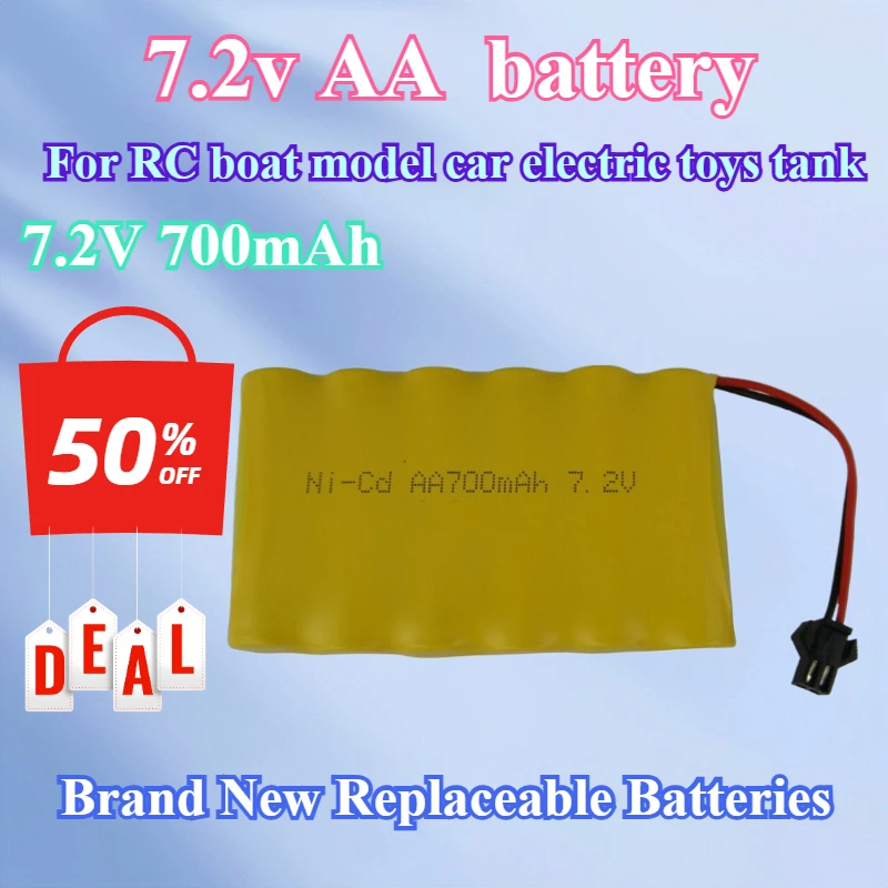 

Brand New 7.2v AA battery 700mah ni-cd batteries pack ni cd rechargeable for RC boat model car electric toys tank