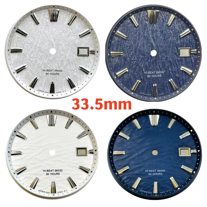 

33.5mm NH35 Dial GS Dial White Blue Green Light Yellow Fits NH35/NH36/4R35 Movement 3.0 O'clock Watch Accessories Watch Dials