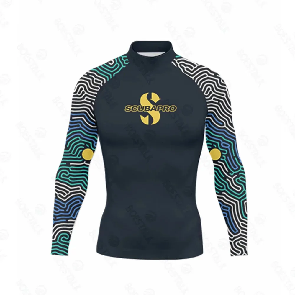 SCUBAPRO Men's UV Protection Rash Guard: Surf Shirt & Long Sleeve Swim T-Shirt - UPF 50+ Water Sports Apparel