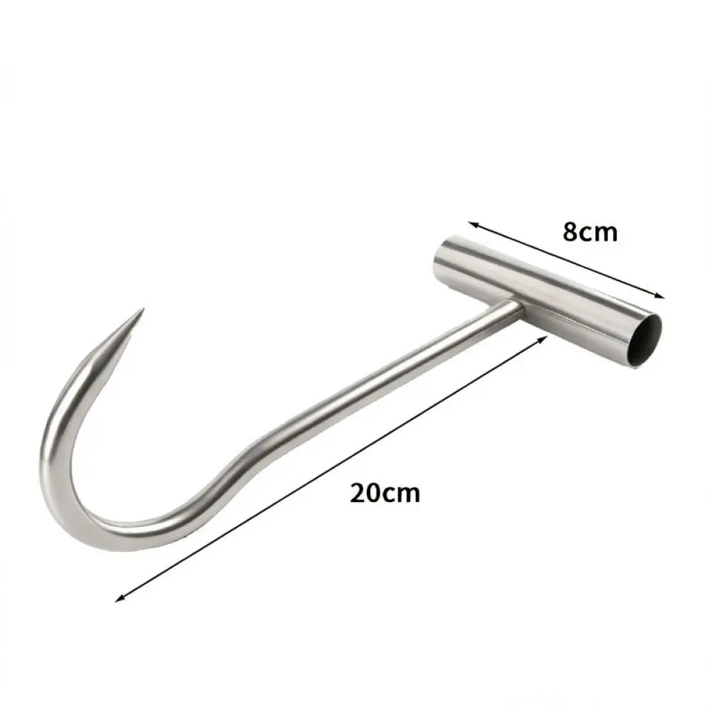 Versatile T Shaped Steel Hook Heavy Duty Puller For Manhole Covers Sewer Grates Roller Shutter Doors Lifting Utility