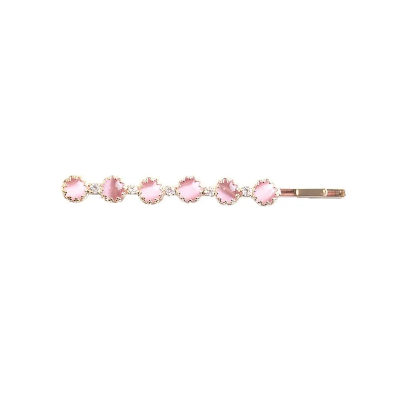 

Pink cat eye one-word clip versatile pair clip girl hairpin fashionable versatile side clip adult bangs hairpin sweet