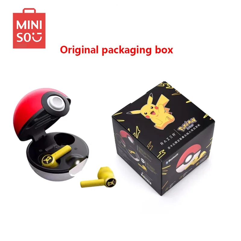 NEW Pokemon Pikachu True Wireless Bluetooth Earphones Tws Sport Noise Reduction Headphones Touch Control Microphone Universal