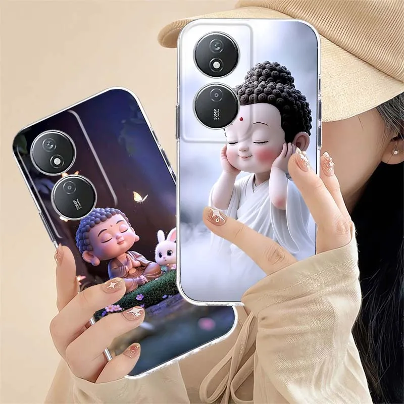 Capa de Celular Cartoon Cute Buddha Art para Honor Magic 8 7 6 5 4 3 400 200 100 90 80 70 50 9X Pro Flat GT Smart Lite