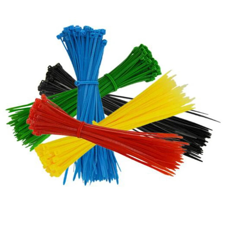 100PCS 3×100MM Releasable Cable Tie Colored Plastics Reusable Cable Ties Loop Wrap Nylon Zip Ties Bundle Ties