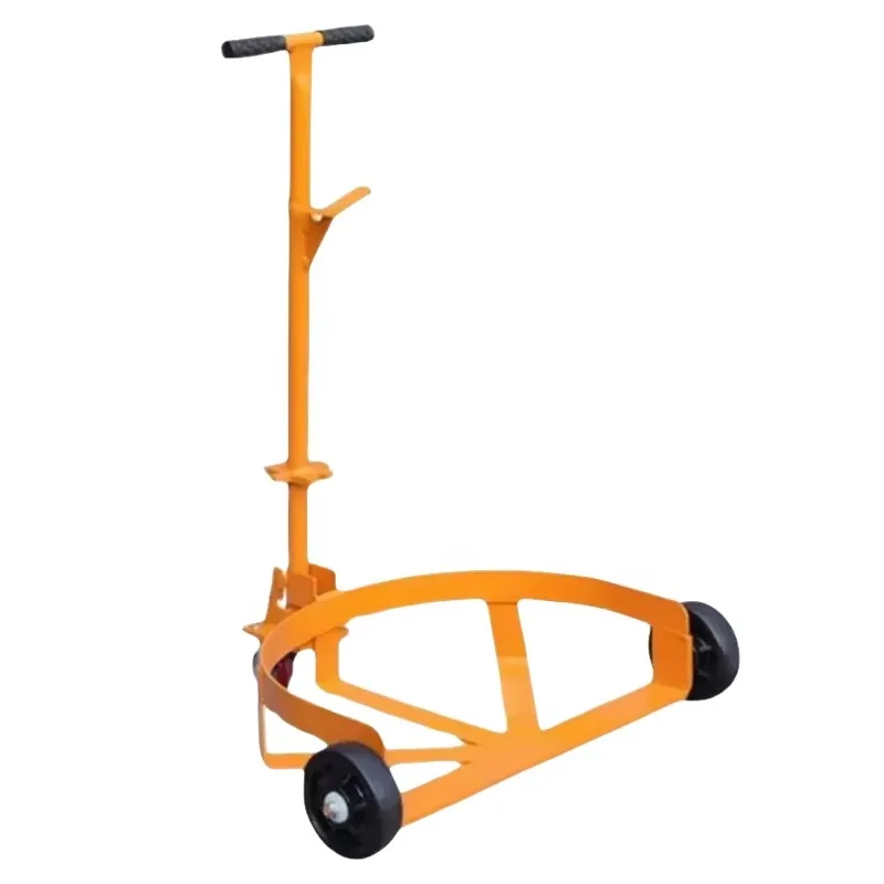 Hydraulic Manual Oil Drum Lifting Trolley Reliable Drum Holding Structure Solid Load Bearing Frame Smooth Push Pull Operation
