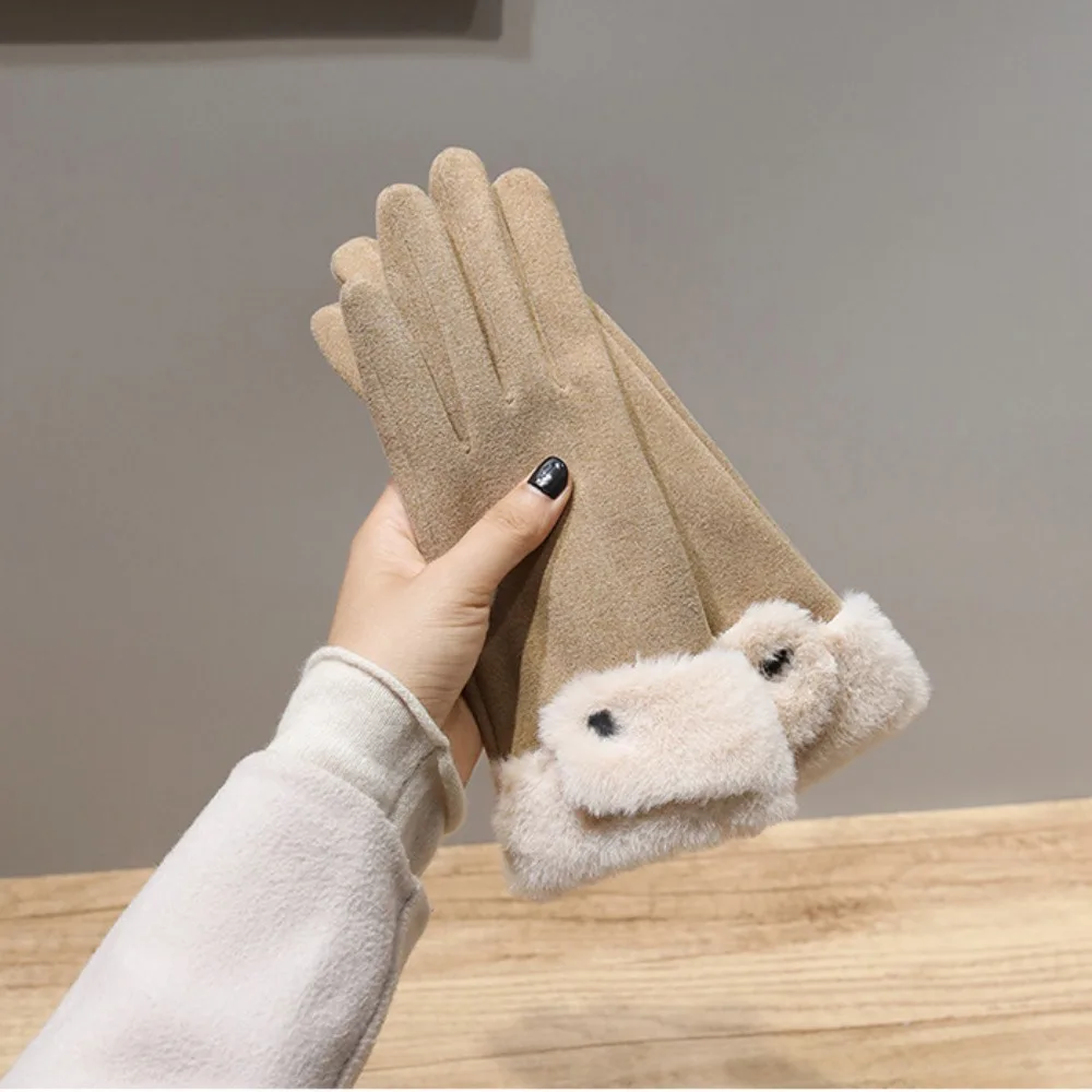 2024 Touchable Screen Winter Gloves Warm Full Finger Driving Mittens Touch Screen Gloves Women Men